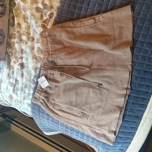 Free People Cobain Fleece Mini Skirt L